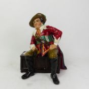 Cavalier figurine by Reg Johnson Studio Potter, height 21cm.
