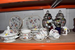 A COLLECTION OF DINNERWARE AND DECORATIVE CERAMICS AND GLASS, to include Wedgwood Georgetown