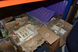 FOUR BOXES OF 'CINDERELLA/LOCAL' STAMPS to include thousands of Bernera Scotland, State of Omen,