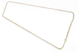 A 9CT GOLD CHAIN NECKLACE, a yellow gold belcher link style chain, fitted with a spring clasp,