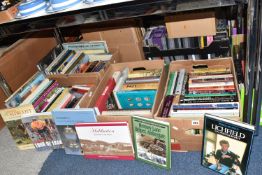 FOUR BOXES OF NON-FICTION BOOKS comprising over 100 miscellaneous titles in hardback format,