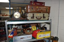 ONE BOX AND LOOSE MISCELLANEOUS SUNDRIES, to include a Sevilla acoustic guitar, a Hilger Watts