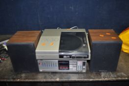 AN AIWA AND WHARFEDALE VINTAGE HI FI comprising of a PX-30 turntable (belt missing but spindle