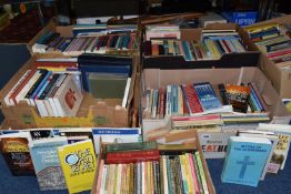 TEN BOXES OF BOOKS ON RELIGION containing several hundred titles in hardback and paperback