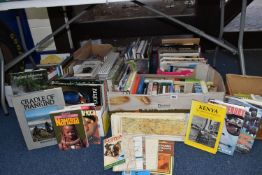 SIX BOXES OF BOOKS & MAPS RELATED TO AFRICA, over 100 titles in hardback and paperback formats