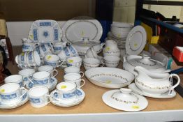 A COLLECTION OF DINNERWARE, to include Coalport 'Revelry', two cake plates, cake slice, eight