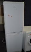 AN INDESIT BAAN 12 FRIDGE FREEZER width 60cm, depth 66cm, height 175cm (PAT pass and working at 4