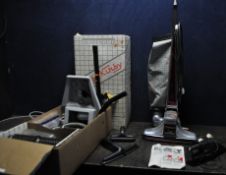 A KIRBY HERITAGE 2 UPRIGHT VACUUM CLEANER with a box of accessories (PAT pass and working)