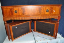 A DYNATRON GC1010 MUSIC CENTRE in a mahogany cabinet with a Garrard 35SB turntable (PAT pass and