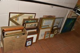 A QUANTITY OF PICTURES AND PRINTS ETC, to include three Janet Whittaker watercolours of birds,