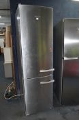 A MIELE TALL FRIDGE FREEZER with stainless steel doors, width 60cm, depth 61cm, hight 201cm (PAT