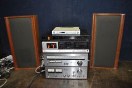 A COLLECTION OF VINTAGE TECHNICS, SANSUI AND AIWA COMPONENT HI FI EQUIPMENT including a SU-7700