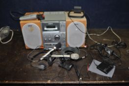 SONY AND SENNHEISER AUDIO EQUIPMENT, comprising of a MZ-RH1 Minidisc Walkman with headphones,
