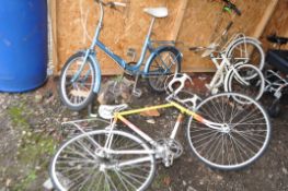 THREE VINTAGE BIKES, comprising a Dawes Mirage gents racer with a 23in frame and twelve speed