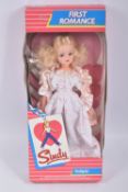 A BOXED PEDIGREE SINDY FIRST ROMANCE DOLL, numbered 42019, white floral dress, appears complete,