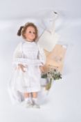 AN IRMGARD BLASER COLLECTORS DOLL, Annabelle, in St. Gallen embroidery dress, Limited Edition No.8