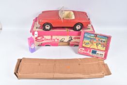 A BOXED PEDIGREE SINDY'S OWN CAR, red MGB style car, complete and in fairly good condition, has