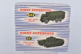 TWO BOXED DINKY SUPERTOYS MILITARY VEHICLES, Foden 10T Army Truck, No.622 and Centurion Tank, No.