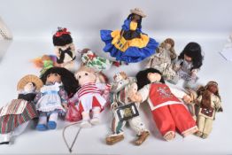 A QUANTITY OF ASSORTED DOLLS, to include Precious Moments 'Cheerleader', No.1417, with swing tag and