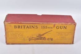 A BOXED BRITAINS 155mm GUN, No.2064, appears complete, playworn condition with some paint loss and