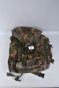 LARGE DPM CAMO RUCKSACK 2003 ISSUED TO MEMBERS OF UK SPECIAL FORCES(SAS), in used condition with all