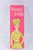 A BOXED IDEAL TAMMY'S FAMILY DOLL, Mom, No.9395-5, in blue floral dress, appears complete and in