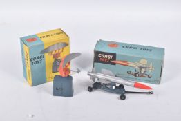 A CORGI TOYS THUNDERBIRD GUIDED MISSILE, numbered 350, silver missile with red tip, Airforce blue