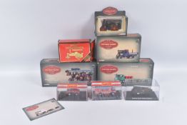 FOUR BOXED CORGI CLASSICS VINTAGE GLORY OF STEAM MODELS, Sentinel Platform Waggon & Trailer with oil