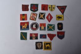 ENVELOPE CONTAINING TWENTY THREE WWII ERA AND BEYOND, Shoulder formation patches to various