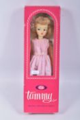 A BOXED IDEAL TAMMY DOLL, blonde doll in pink gingham dress, No.7115-100, head appears paler than