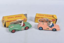 TWO BOXED DIECAST DINKY TOYS MODEL SPORTS CARS, the first a Triumph TR2 Sports car, reference 111,
