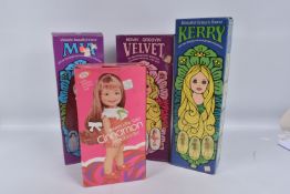 FOUR BOXED IDEAL DOLLS, the first a Movin'... Groovin' Velvet, reference 1027-2, wearingg a pink and