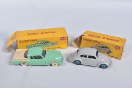 TWO BOXED DIE CAST DINKY TOYS MODEL VEHICLES, the first a type 2 Studebaker Golden Hawk, reference