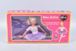 A BOXED PEDIGREE SINDY NEW ACTIVE BALLERINA DOLL, reference 44654, blonde hair, lilac/purple and