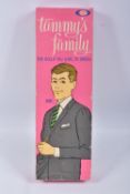 A BOXED IDEAL TAMMY'S FAMILY DOLL, Dad, No.9396-3, in red and white stripe shirt blue trousers,