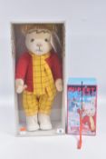 A BOXED MERRYTHOUGHT RUPERT THE BEAR, limited by licence No.03477, jointed body, appears complete