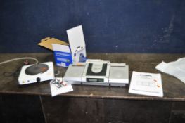 A GOODMAN'S GPS280 CD RADIO, a RS single electric hob ring and a multiuse sharpener (all PAT pass