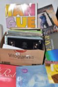 A BOX OF APPROXIMATELY SEVENTY MOSTLY 80s LPS to include Human League 'Fascination' (HL1), '