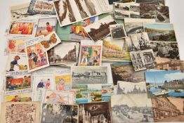 TWO TINS OF POSTCARDS, two 'Capstan Navy Cut Cigarette' tins filled with a variety of postcards of