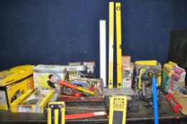 A SELECTION OF HAND, POWER AND DECORATING TOOLS, including a Saker 18v mini chain saw, a Performance