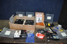 A TRAY CONTAINING LOCKSMITHS PICKING TOOLS AND LOCKS, by Sparrows, Southord, Lishi, etc (stored