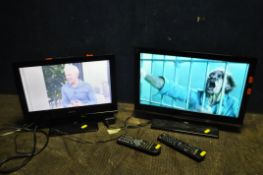 A POLAROID 19in TV/DVD COMBI WITH REMOTE and a Manta 15in TV with remote (both PAT pass and working)