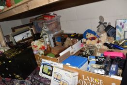 SEVEN BOXES AND LOOSE MISCELLANEOUS AND PICTURES, a quantity of framed pictures various subjects,