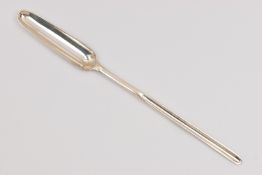 A GEORGE III SILVER MARROW SCOOP, polished design, hallmarked 'William Sumner I' London 1788, length