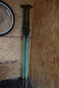 A PAIR OF ADJUSTABLE ACRO PROPS, minimum length 198cm x maximum length 276cm