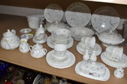 SEVENTY-FIVE PIECE WEDGWOOD 'CAMPION' PATTERN DINNERWARE, comprising, two covered tureens, large