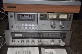 A VINTAGE COMPONENT HI FI comprising of a Garrard GT-20 turntable (new needle required), a Trio KR-