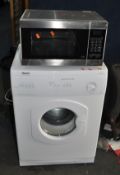 A HOTPOINT TL61 TUMBLE DRYER width 60cm, depth 52cm, height 85cm and a Cookworks microwave (both PAT