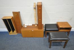 BEAVER AND TAPLEY LIMITED, A MID-CENTURY TEAK MODULAR WALL HANGING UNIT, comprising a double door
