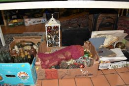THREE BOXES OF VINTAGE BOTTLES, STONEWARE AND SUNDRIES, to include a torpedo bottle 'The Stretton